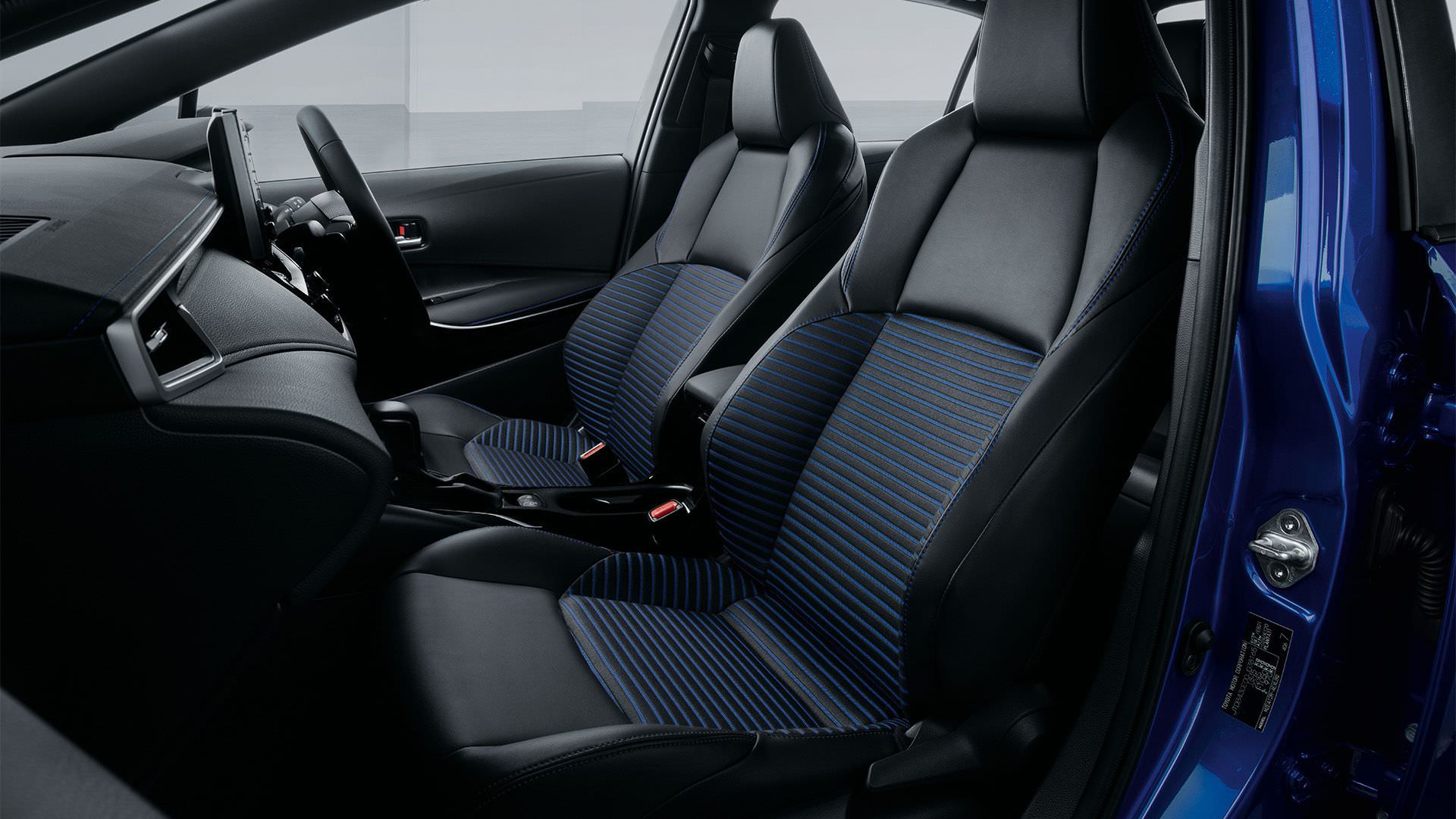 interior cockpit of new toyota corolla
