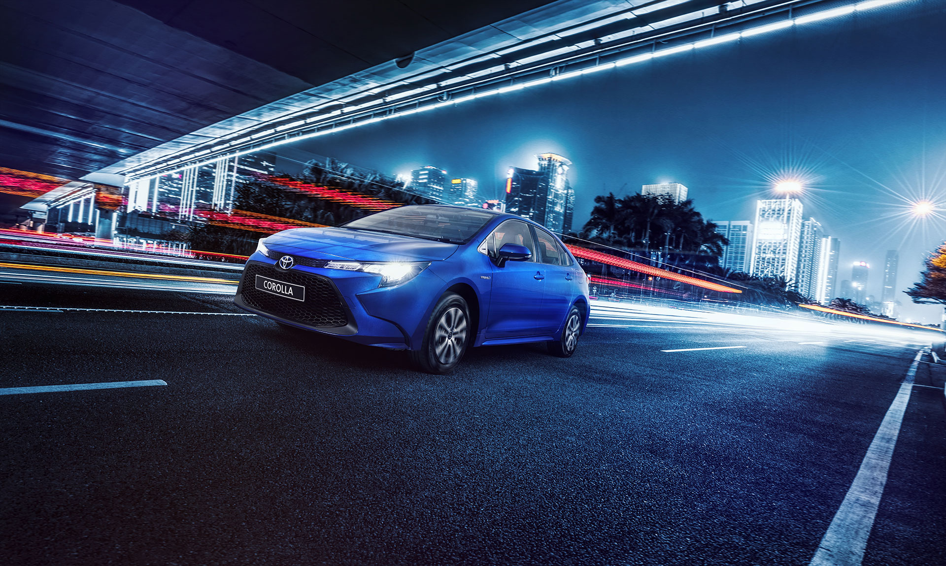 dark blue metallic toyota corolla