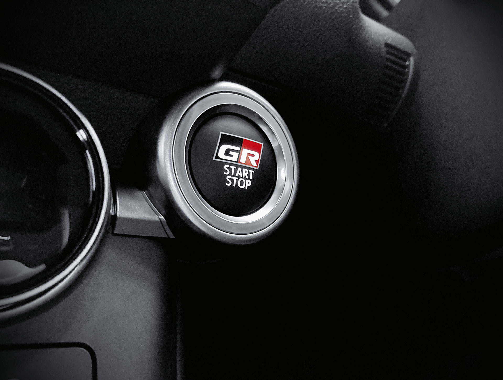 The GR Branded start push button