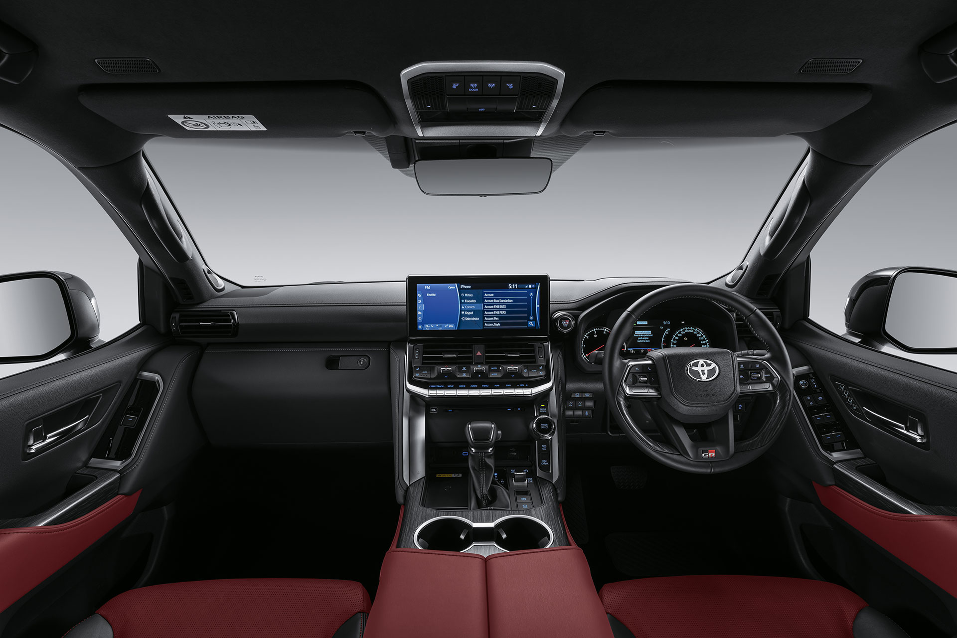 Interior view of Toyota Land Cruiser 300