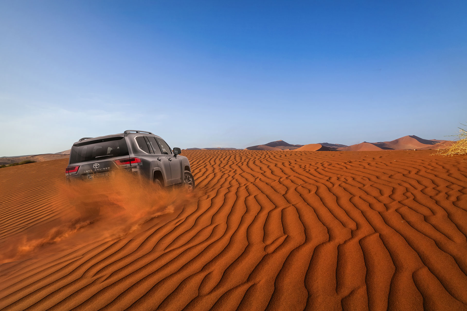 Toyota Land Cruiser 300 captured off-road