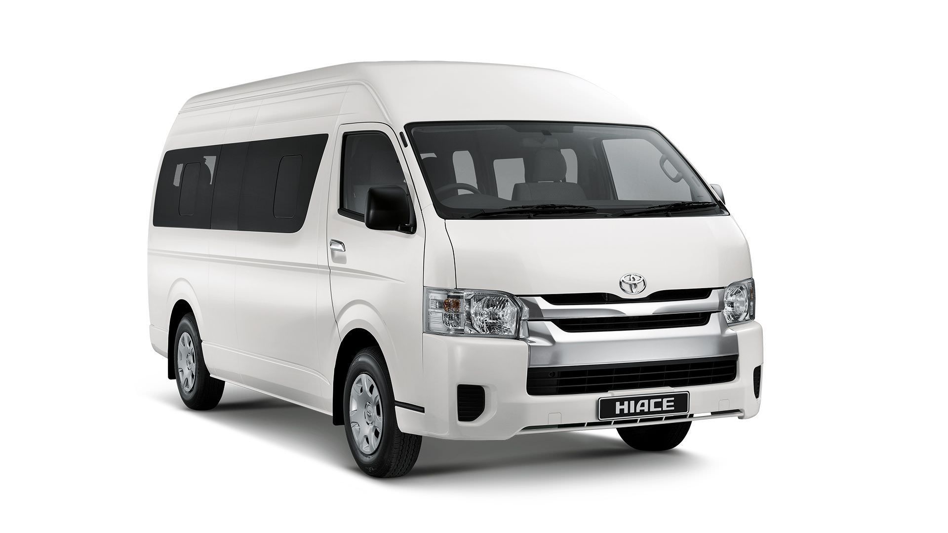 Toyota Hiace captured from the front