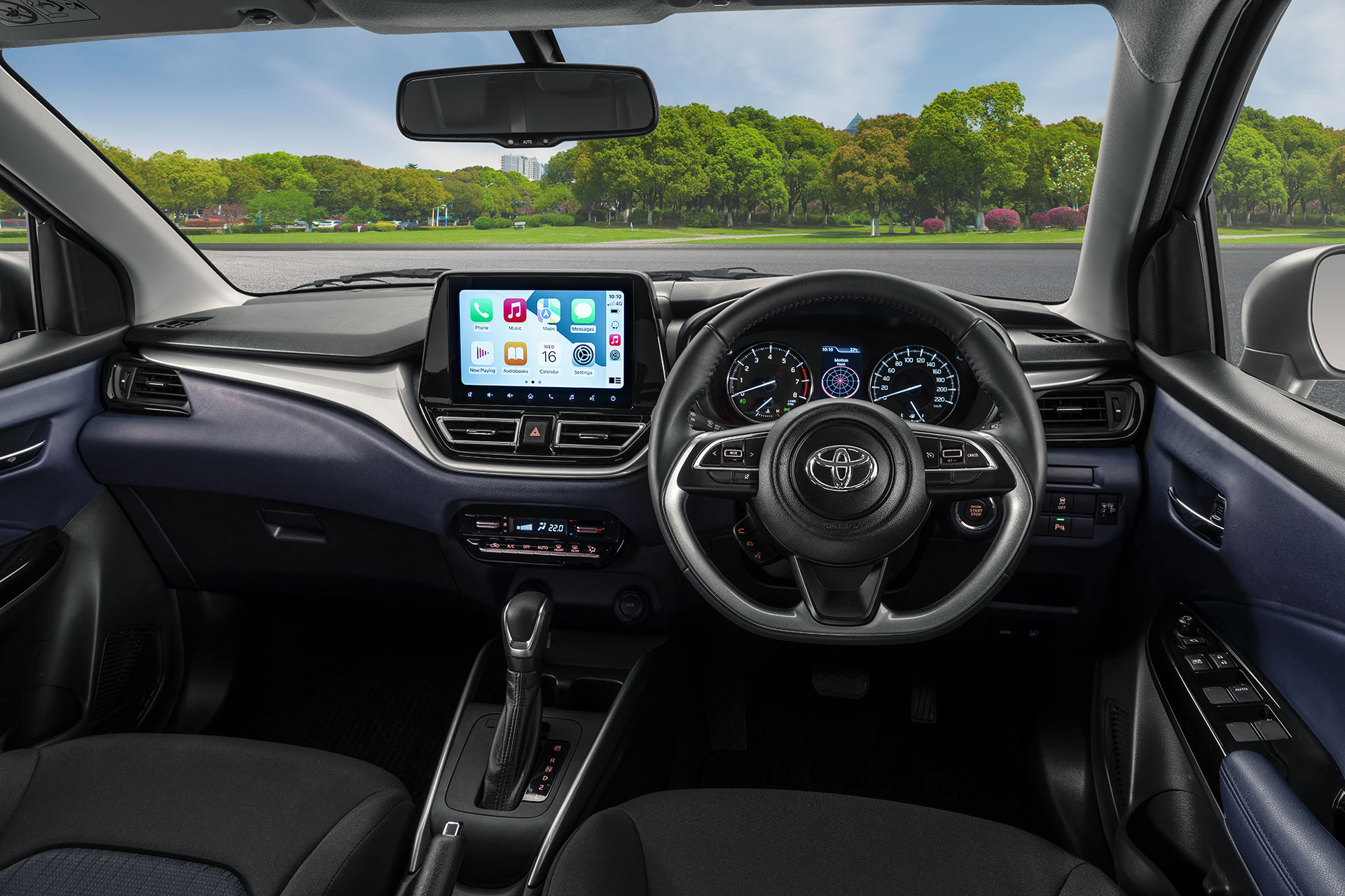 New Toyota Starlet interior of cockpit