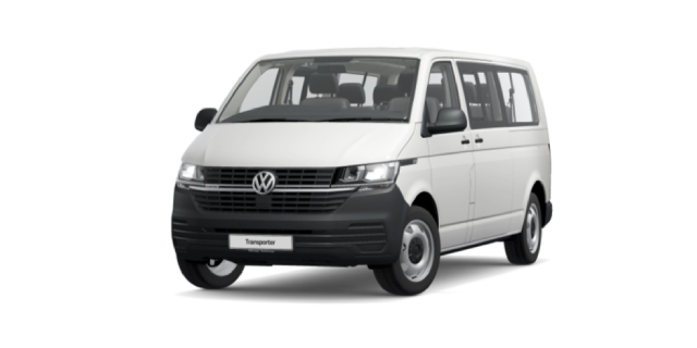 View of VW Transporter Crew Bus
