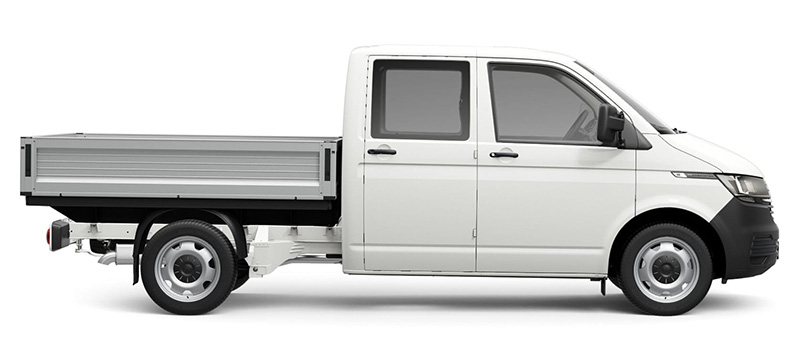 View of VW Transporter Double Cab