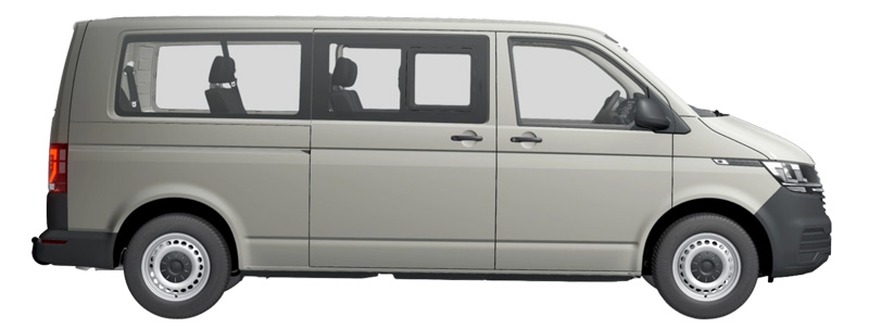 View of VW Transporter Crew Bus