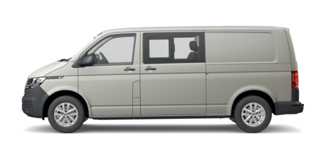 Side profile of VW Transporter Crew Bus