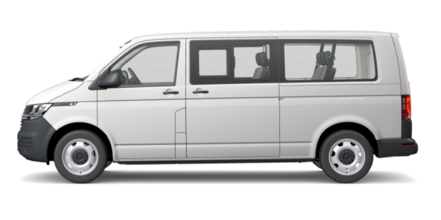 Side profile of Volkswagen Transporter Crew Bus