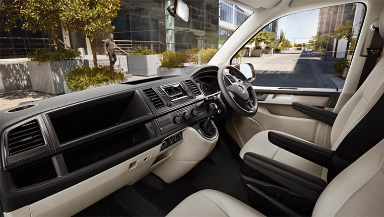 Interior view of VW Transporter