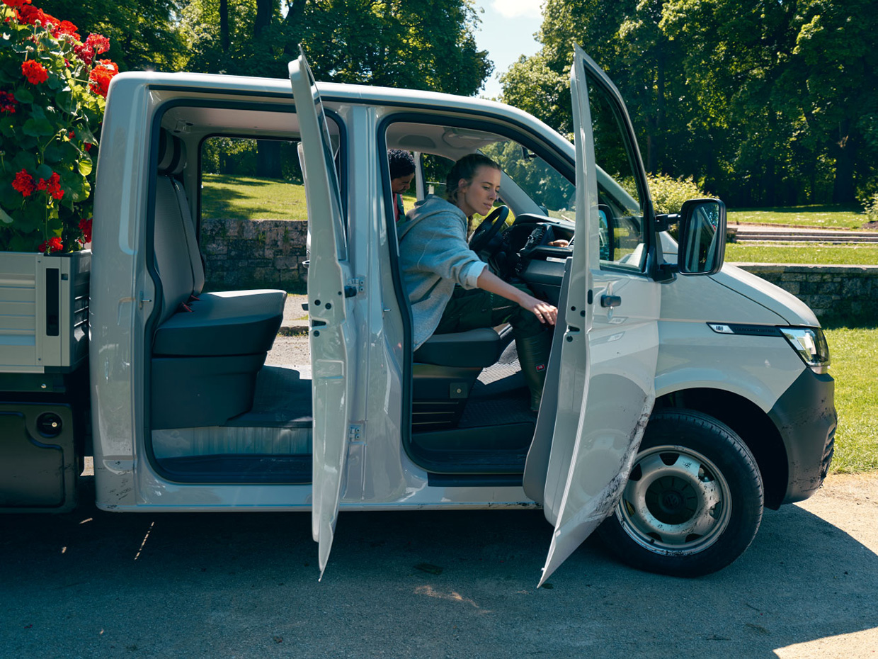 View of VW Transporter Double Cab