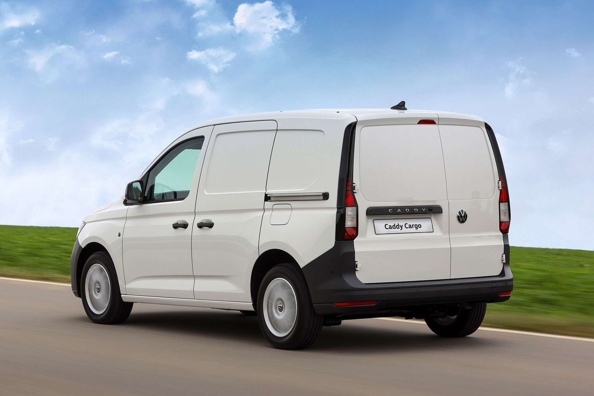 VW Caddy Cargo captured on the road